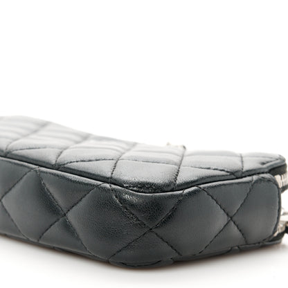 Chanel Lambskin Quilted Small Clutch With Chain Black 10 of 10