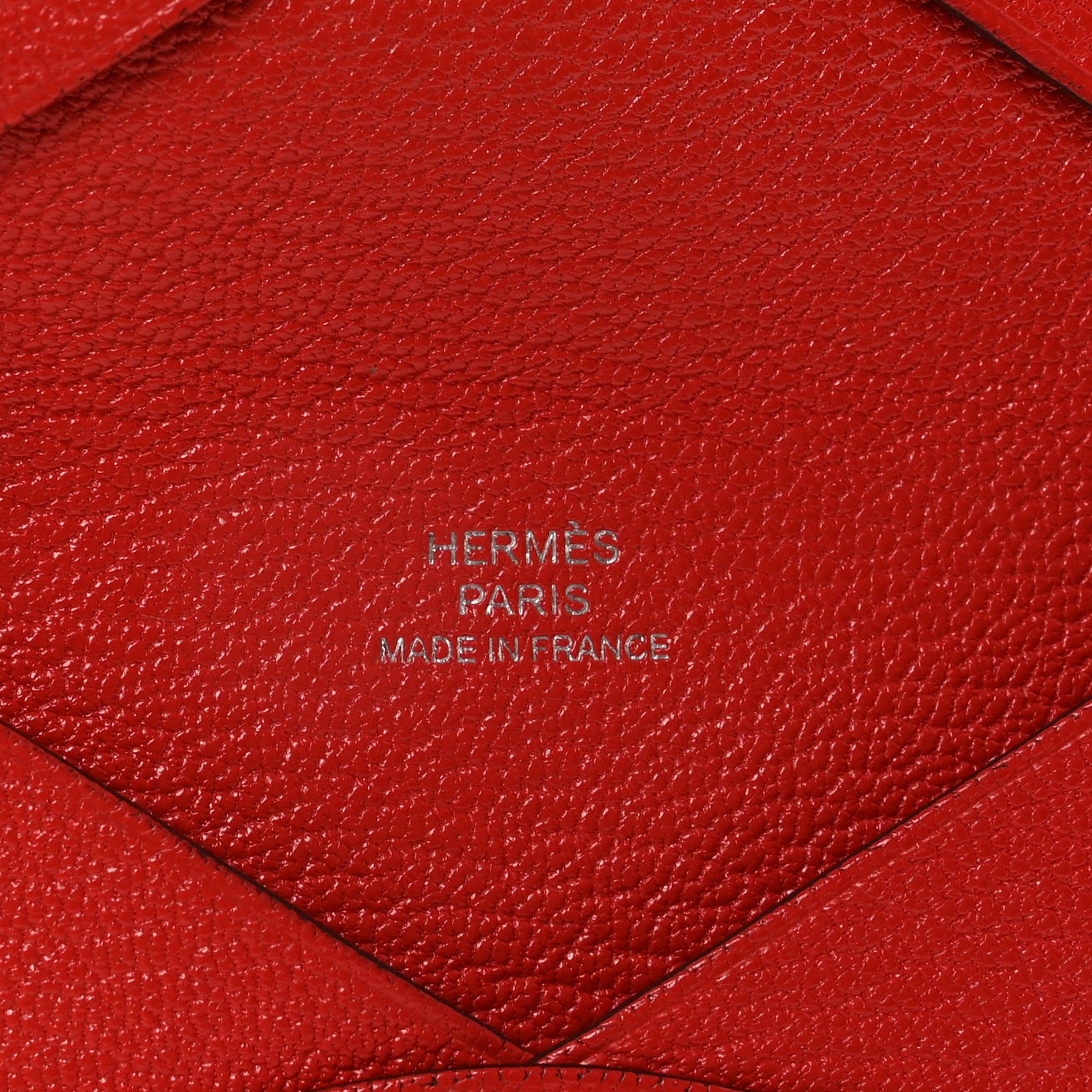 Hermes Chevre Mysore Calvi Card Case Rouge Tomate 6 of 7