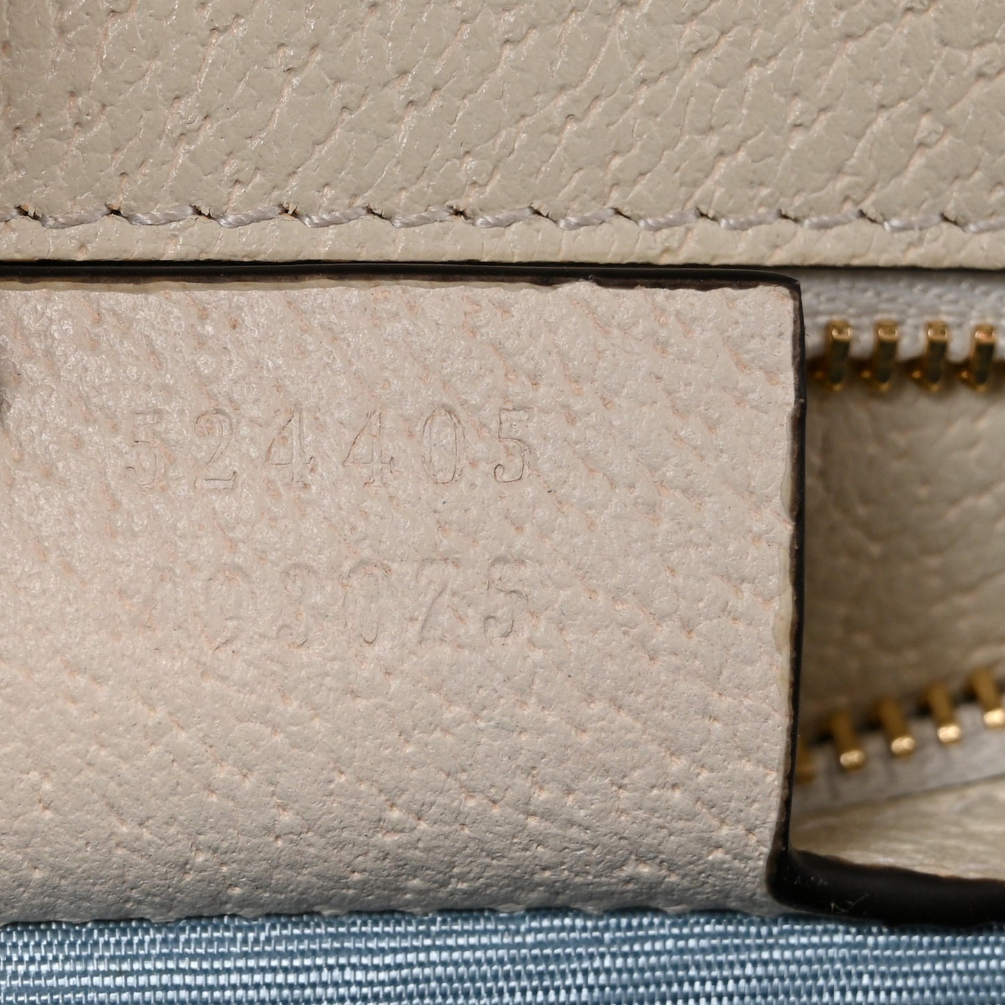 Textured Calfskin Bee Star Print Small Sylvie Shoulder Bag Mystic White