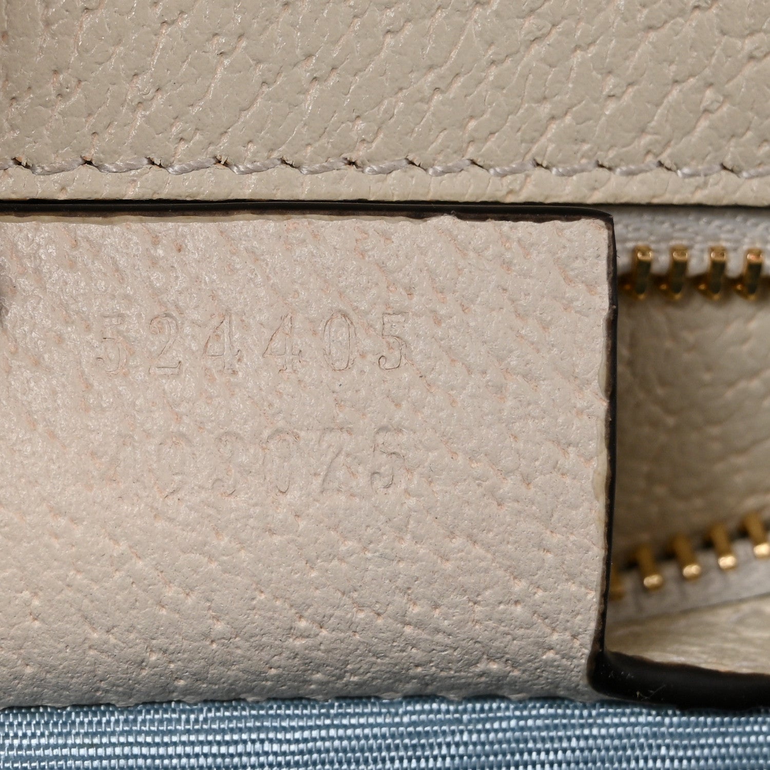 Gucci Textured Calfskin Bee Star Print Small Sylvie Shoulder Bag Mystic White 7 of 13