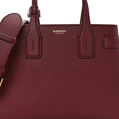 Burberry Grainy Calfskin House Check Small Banner Tote Crimson 9 of 14