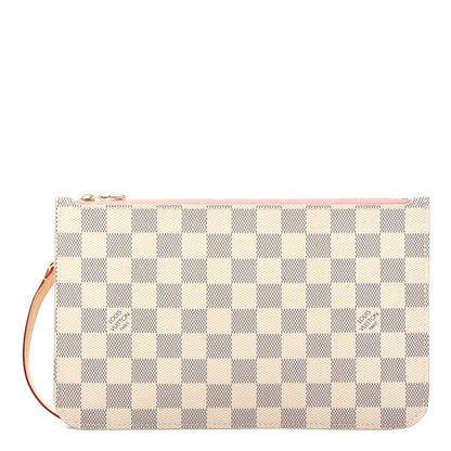 Louis Vuitton Damier Azur Neverfull MM GM Pochette Rose Ballerine 1 of 7