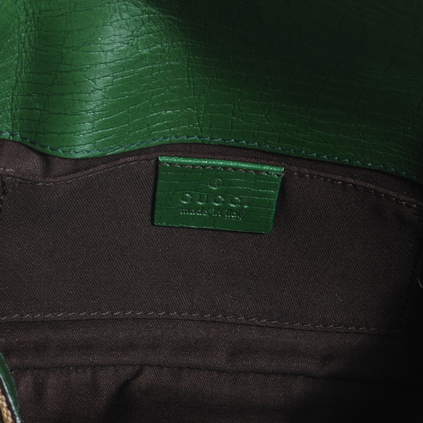 Monogram Web Small Horsebit Chain Clutch Green