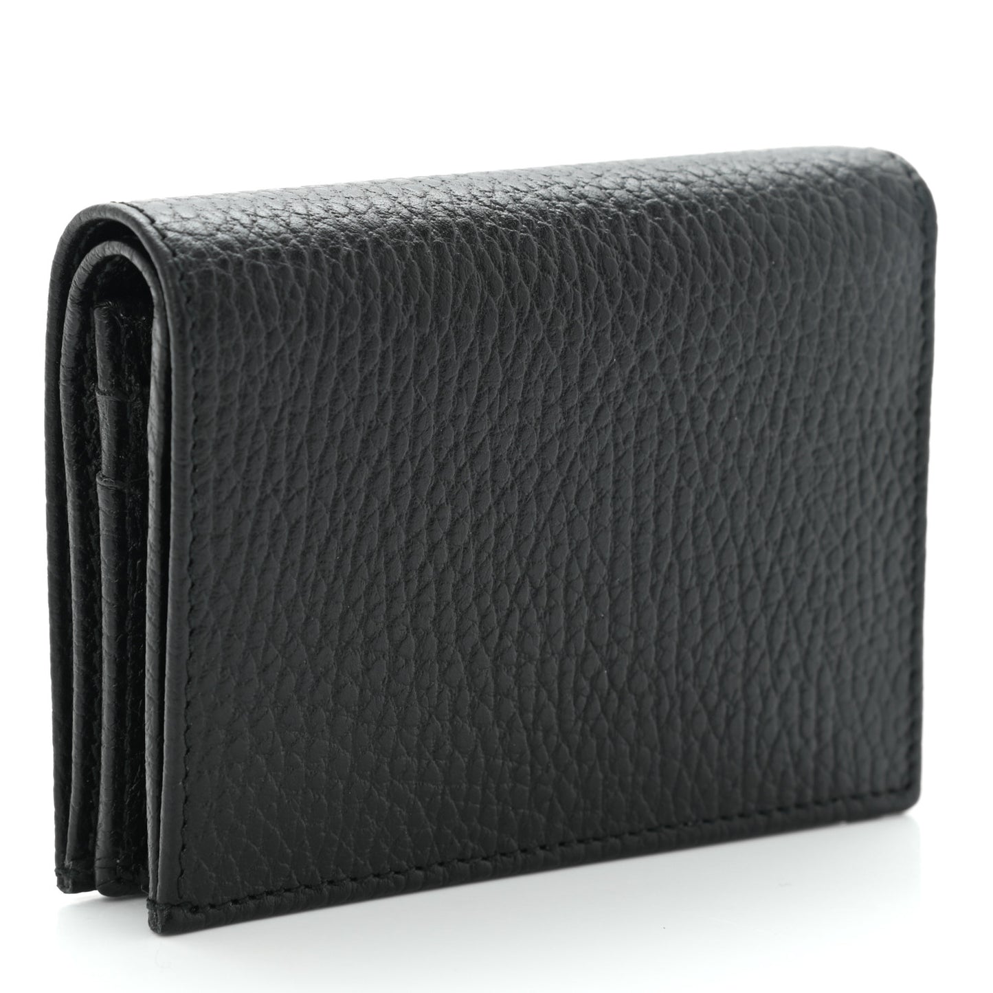 Dollar Calfskin Bosco Card Case Wallet Black