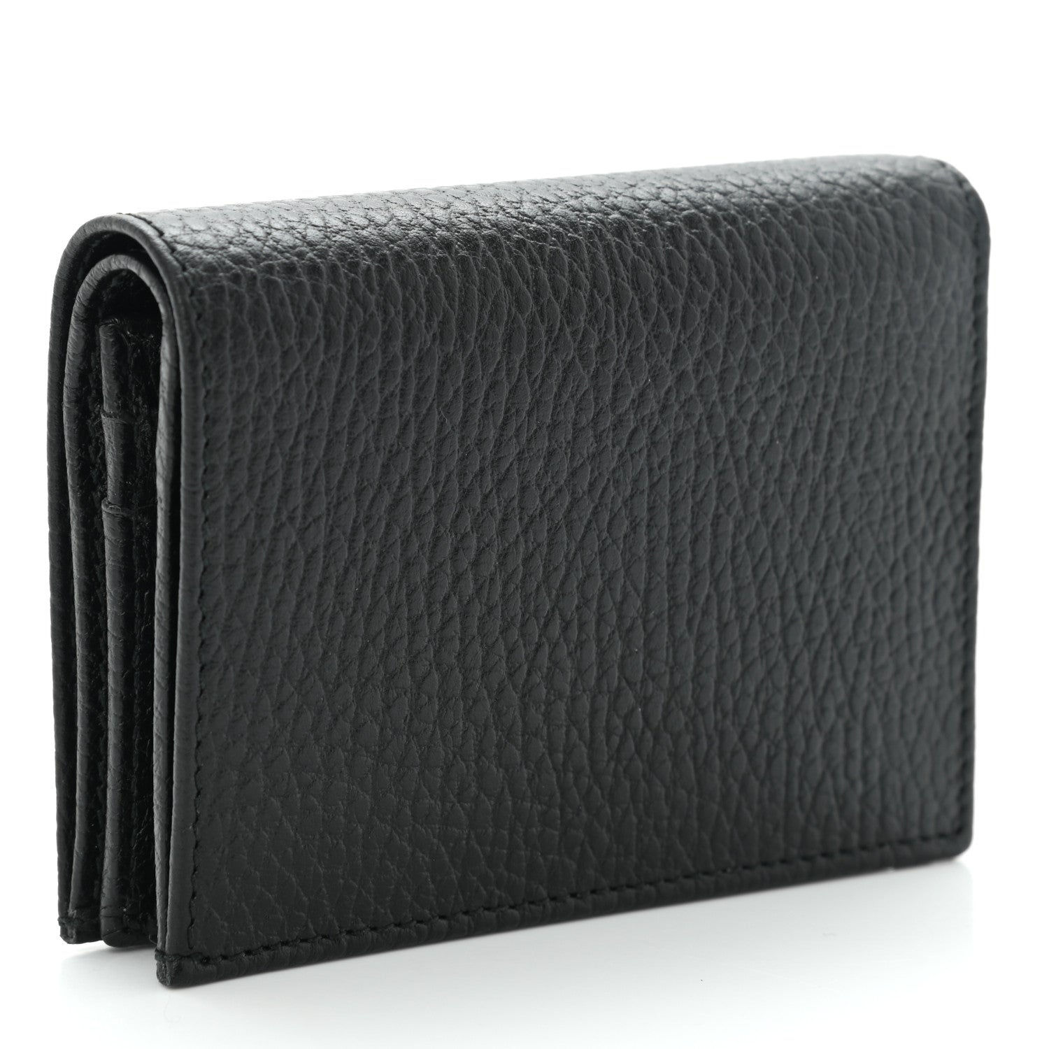 Gucci Dollar Calfskin Bosco Card Case Wallet Black 3 of 10