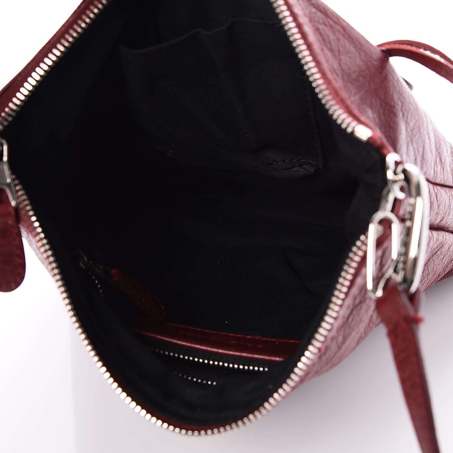 Balenciaga Agneau Giant 12 Silver Hardware Flat Crossbody Rouge Cerise 5 of 7
