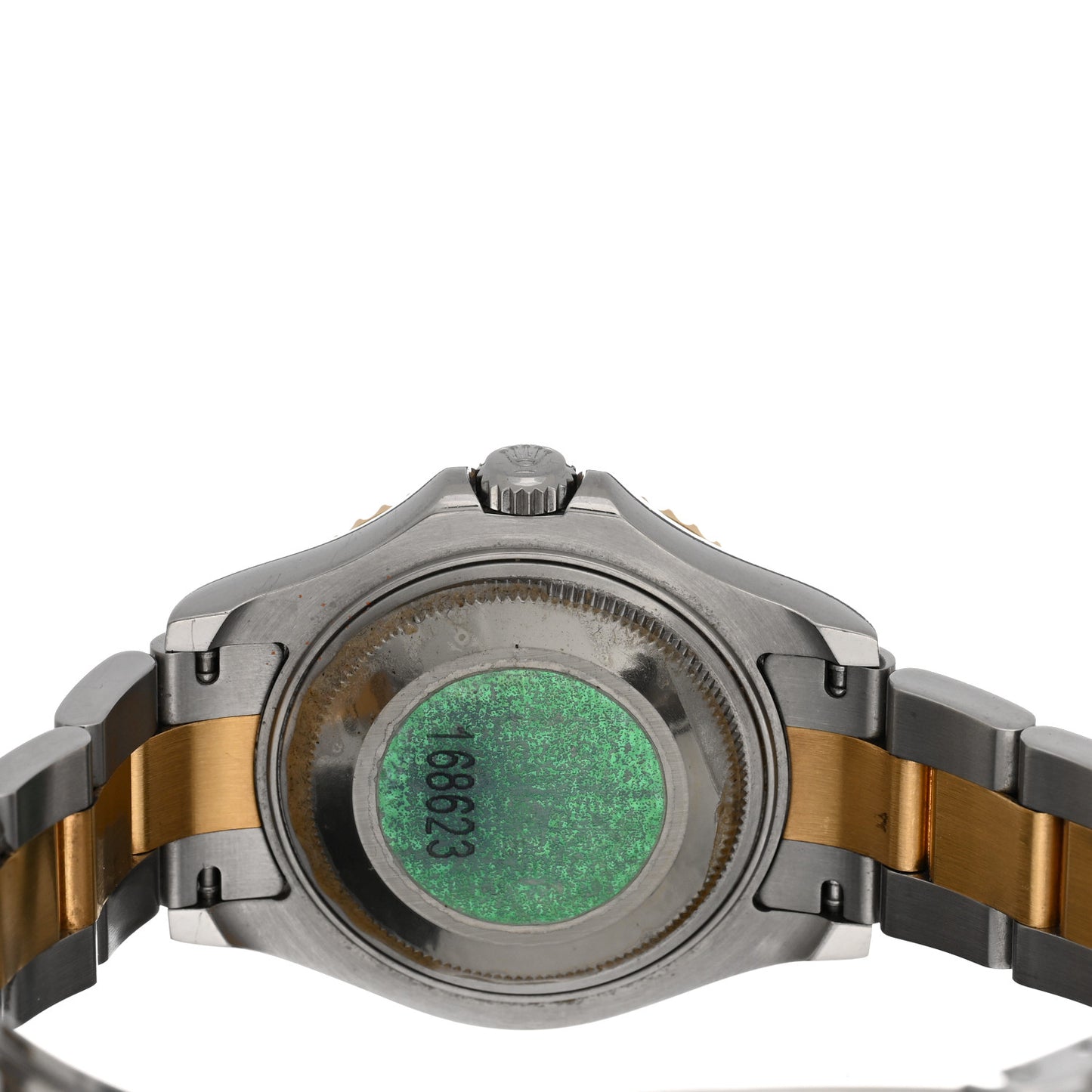 Stainless Steel 18K Yellow Gold 35mm Oyster Perpetual Date Yacht-Master Watch Blue 168623