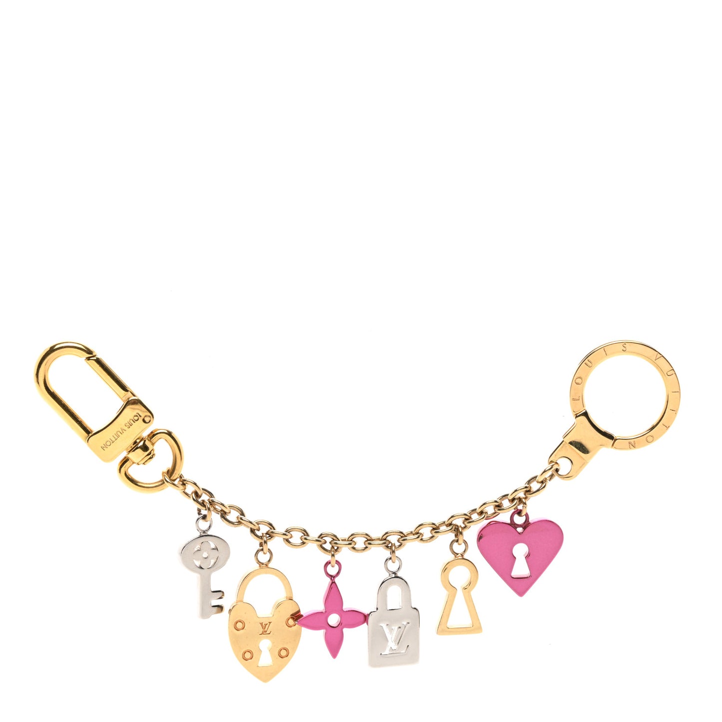 Love Lock Heart Key Chain Holder Bag Charm