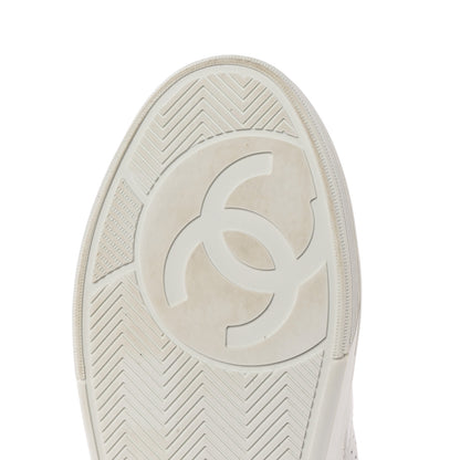 Chanel Calfskin CC Womens Sneakers 38.5 White 8 of 10
