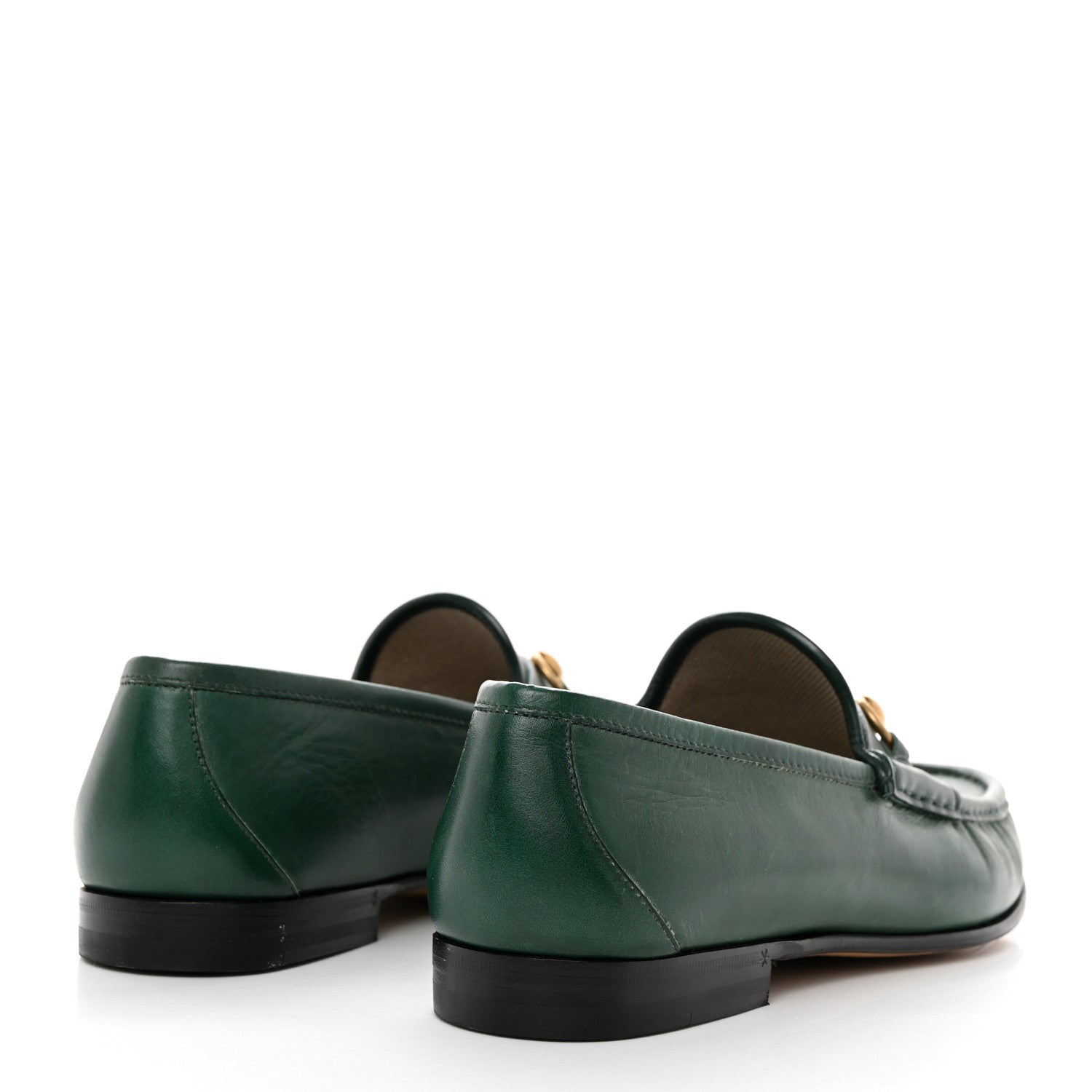 Gucci Calfskin Granada Kid Mens 1953 Horsebit Loafers 9 Vintage Green 4 of 7