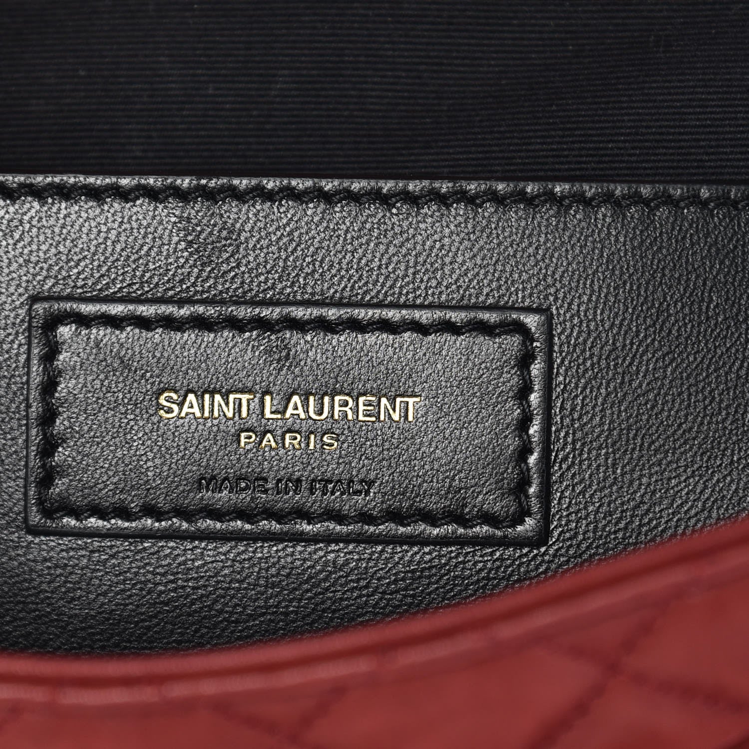 Saint Laurent Metallic Calfskin Tri-Quilt Monogram Medium College Bag Red 6 of 9