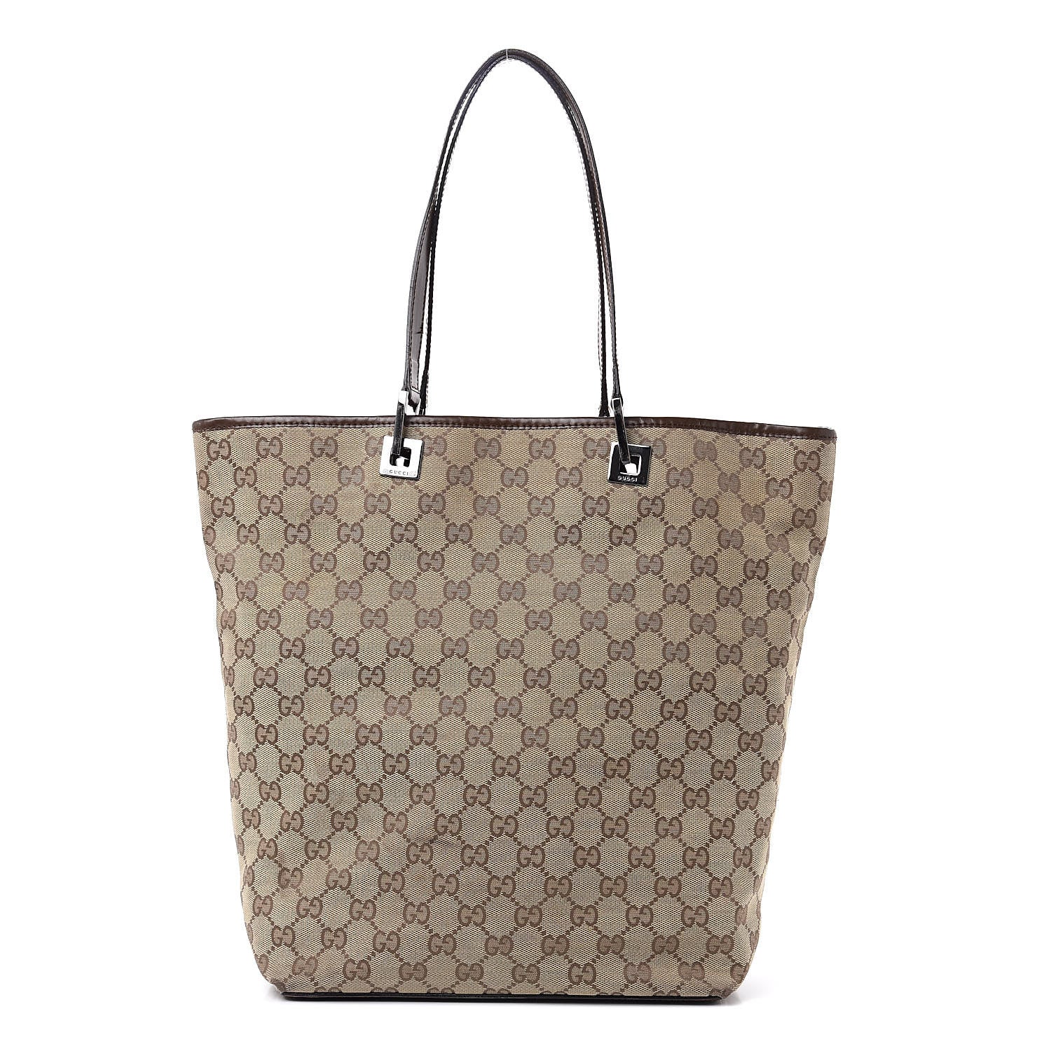 Gucci Monogram Large Bucket Tote Dark Brown 1 of 13