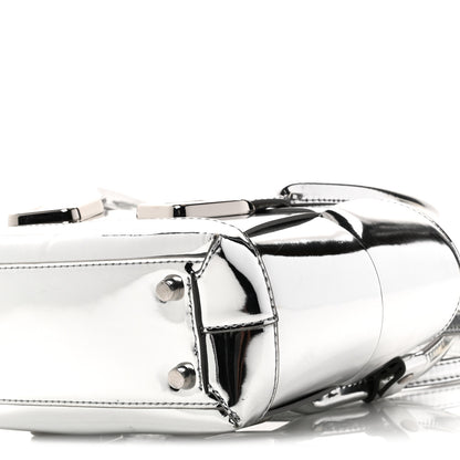 Bottega Veneta Mirror Laminated Nappa Maxi Intrecciato Mini Arco  Silver 9 of 9