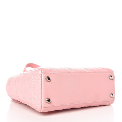 Christian Dior Lambskin Cannage Mini Lady Dior Rose Clair 5 of 19