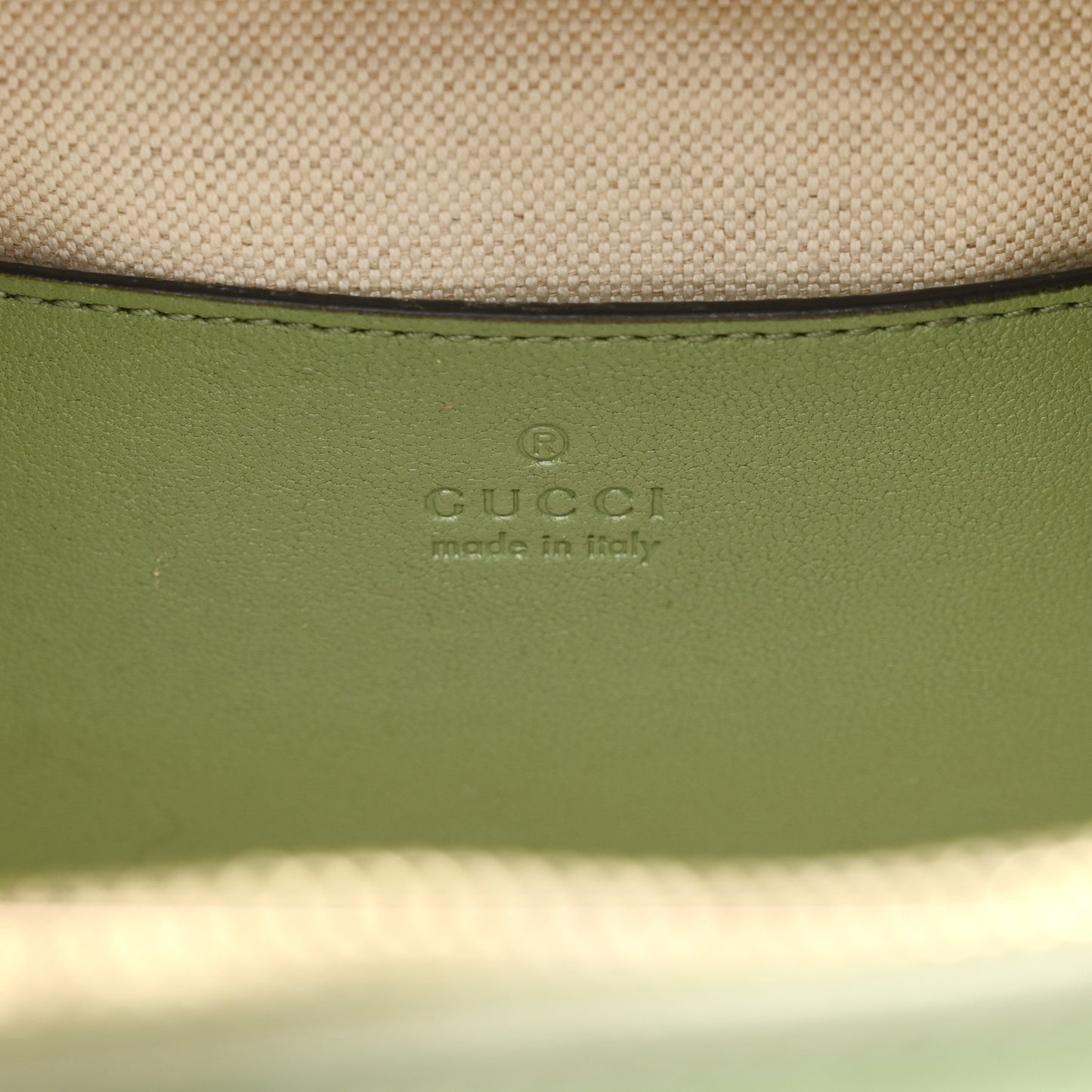 Sakai Be Green Calfskin Diagonal Stitched Blondie Top Handle Bag Light Green