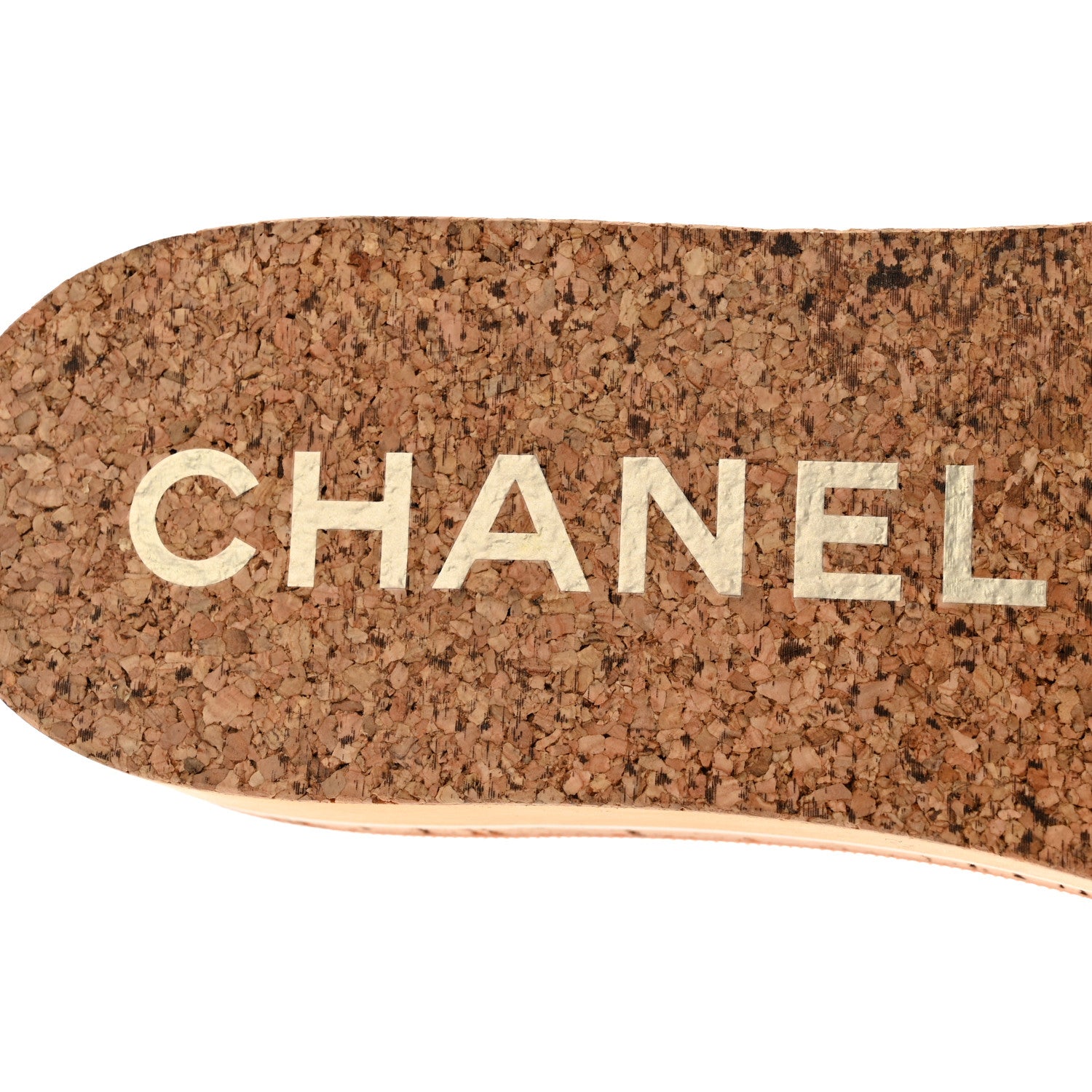 Chanel Tweed Cork CC Mule Sandal 39 Black 7 of 9