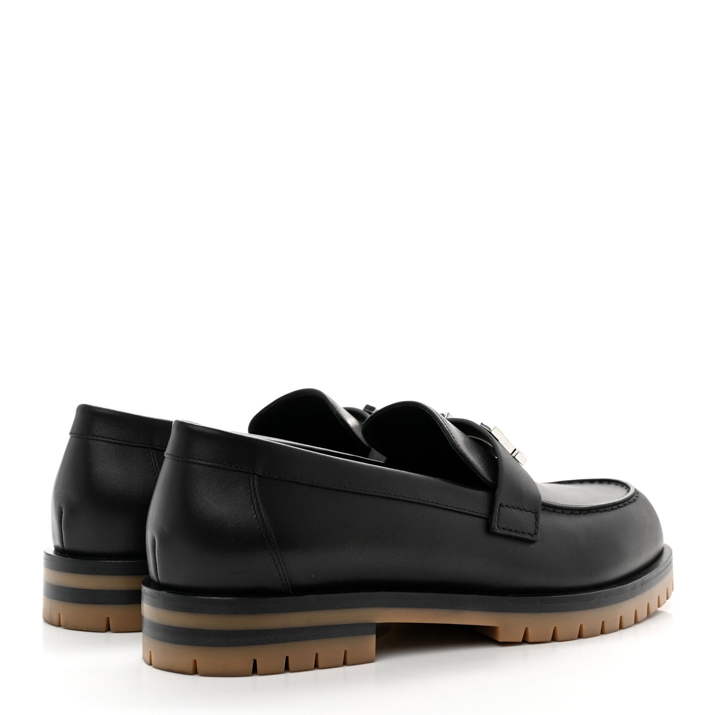 Calfskin Womens Faubourg Loafers 37 Black