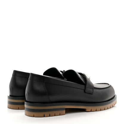 Hermes Calfskin Womens Faubourg Loafers 37 Black 4 of 8