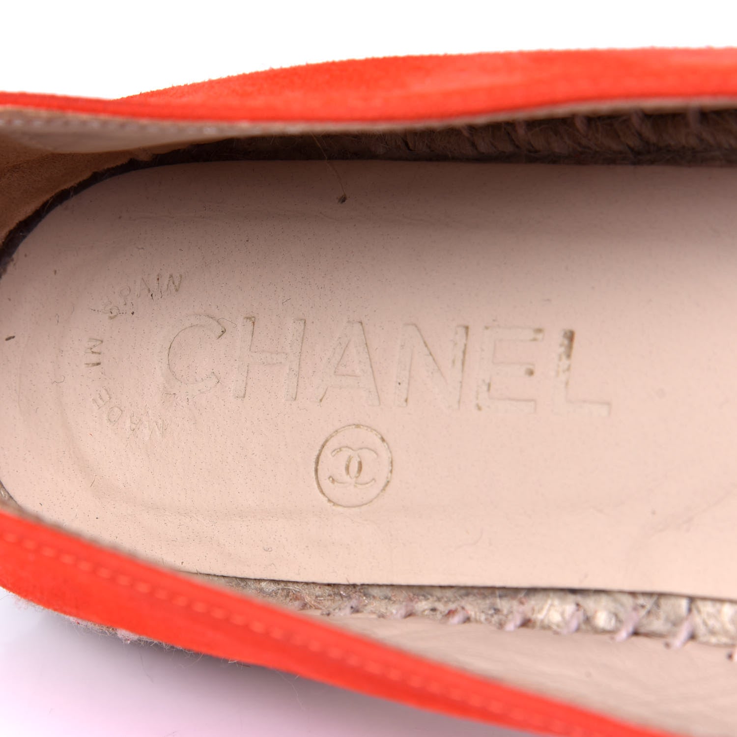 Chanel Suede CC Espadrilles 38 Orange 6 of 6