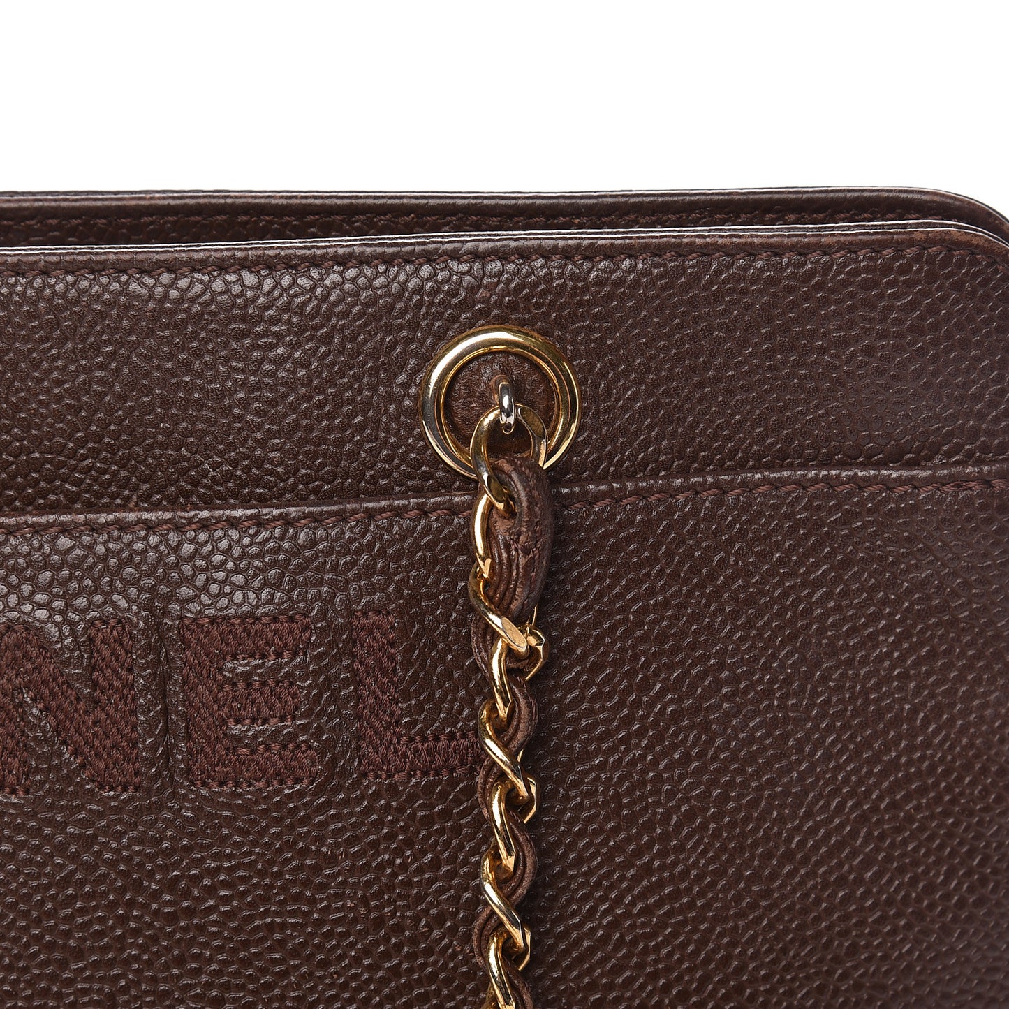 Caviar Shoulder Bag Brown