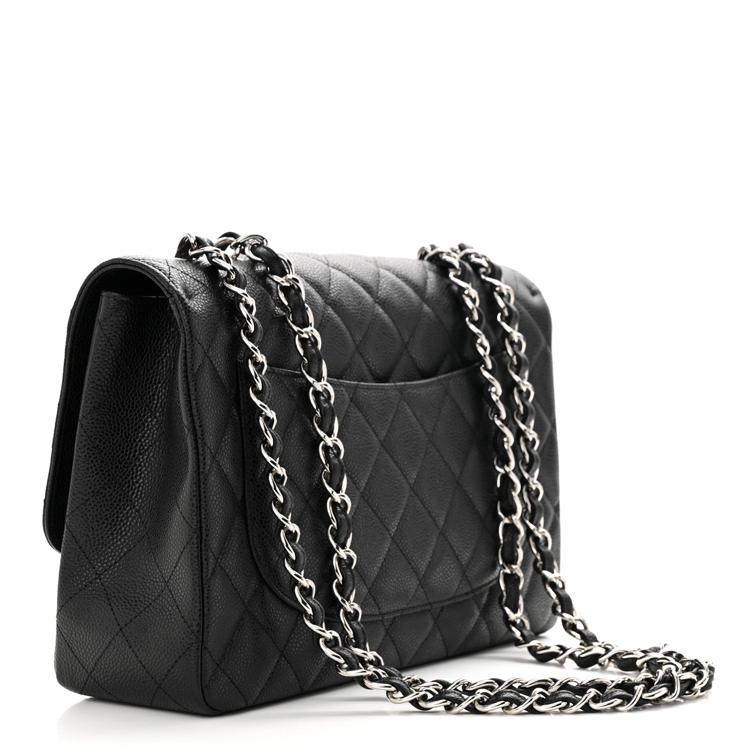 Chanel Caviar Quilted Jumbo Single Flap Black 3 of 11