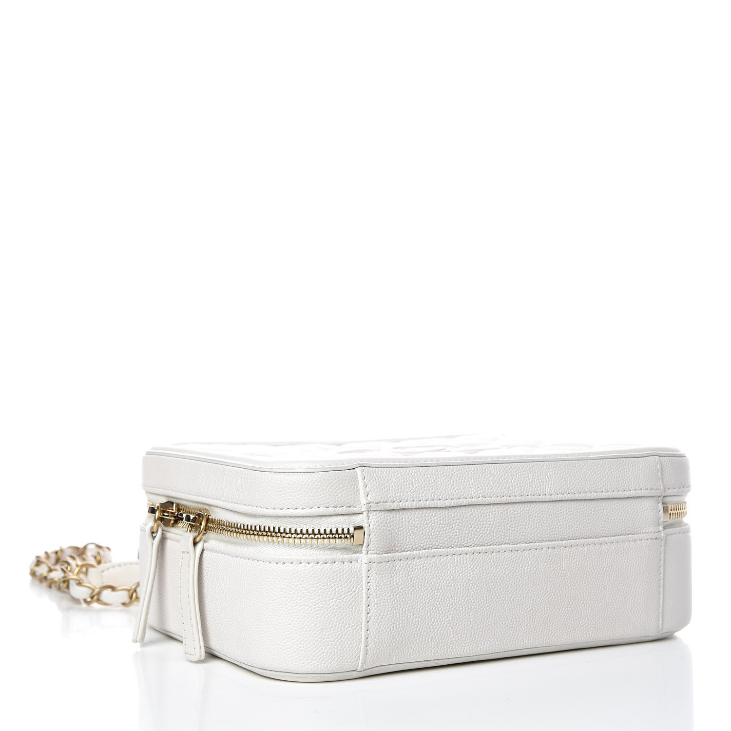 Chanel Caviar Quilted Medium CC Filigree Vanity Case White 4 of 8