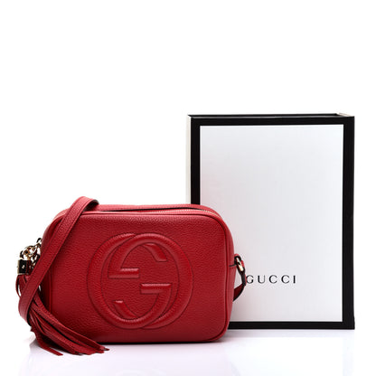 Gucci Pebbled Calfskin Small Soho Disco Bag Tabasco Red 11 of 11