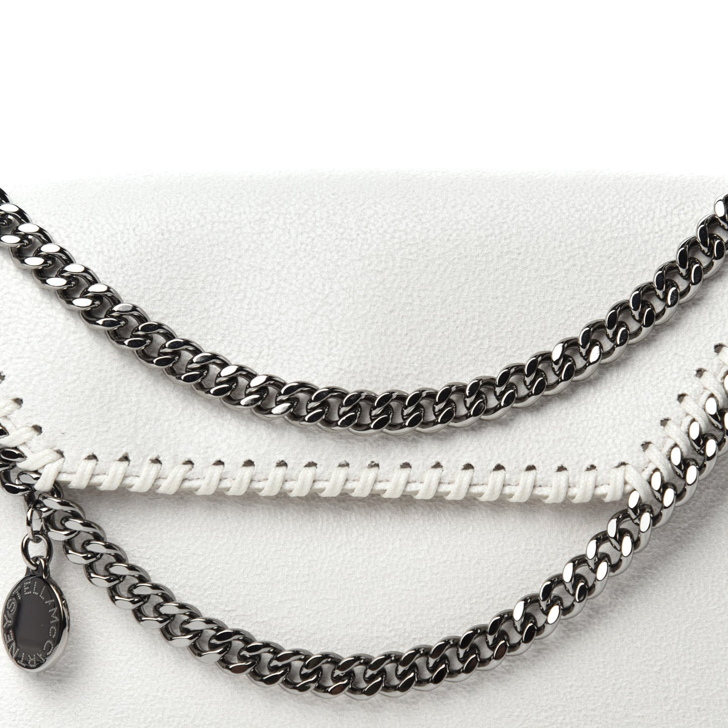 Shaggy Deer Mini Falabella Crossbody Bag White
