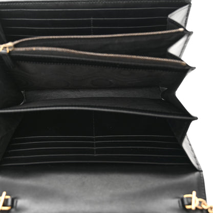 Gucci Calfskin Matelasse GG Marmont Chain Wallet Black 5 of 12