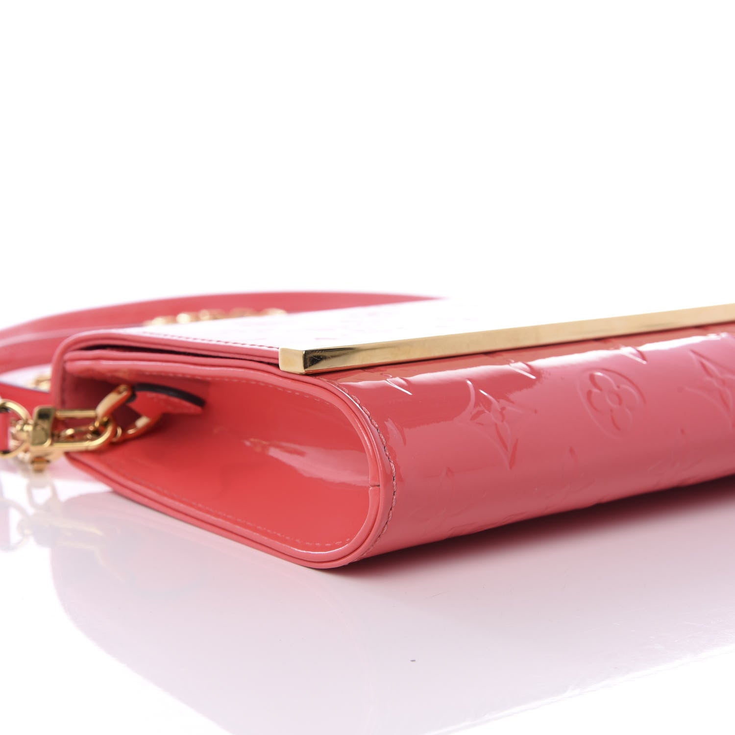 Louis Vuitton Vernis Ana Clutch Rose Litchi 7 of 9