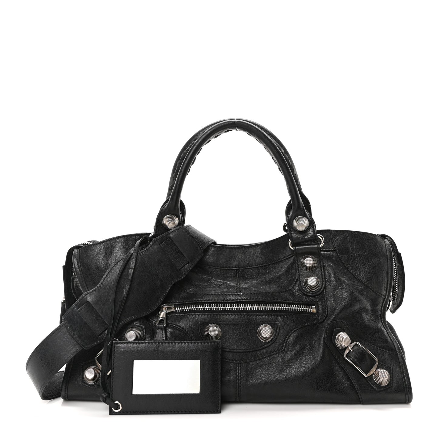 Agneau Giant 21 Silver Hardware Part Time Black