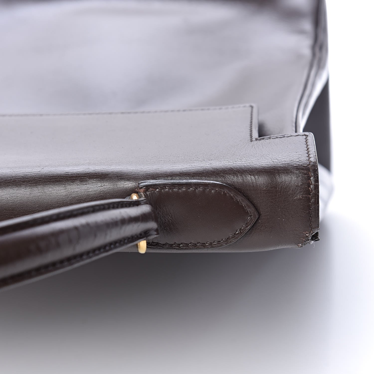 Hermes Box Kelly Retourne 32 Chocolate 18 of 64