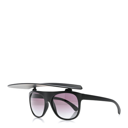 Chanel Acetate Visor Sunglasses 71046 Matte Black 1 of 9