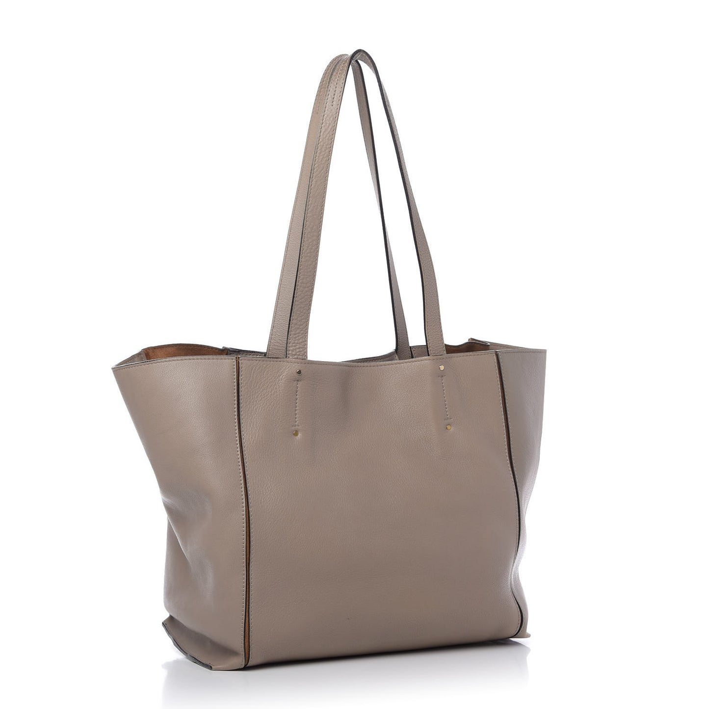 Smooth Calfskin Medium Milo Shopping Tote Motty Grey