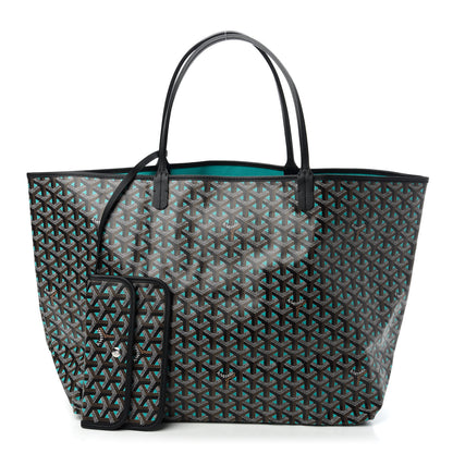 Goyard Goyardine Saint Louis Claire Voie GM Black Blue 1 of 8