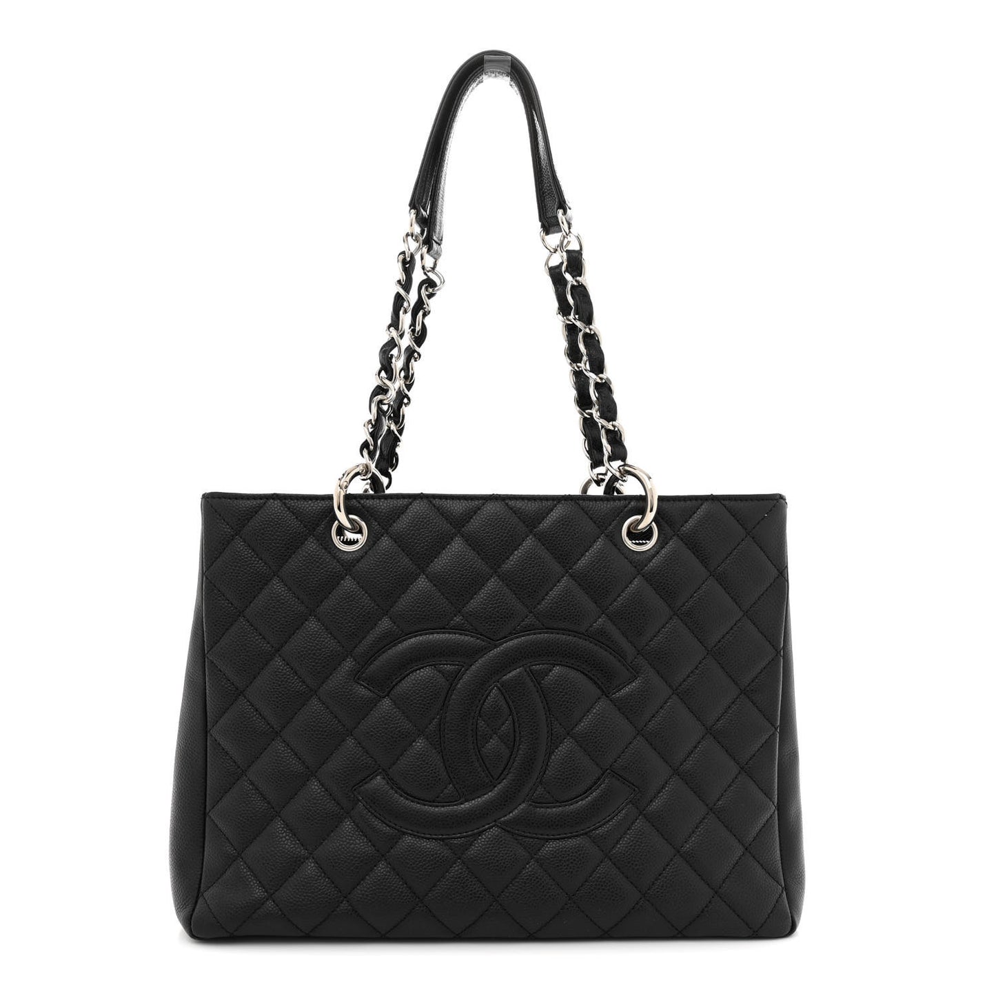 Caviar Quilted Grand Shopping Tote GST Black