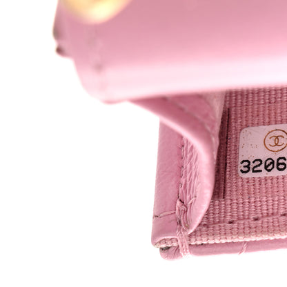 Chanel Lambskin Quilted Lacquered Chain Phone Holder With Chain Dark Pink 8 of 11