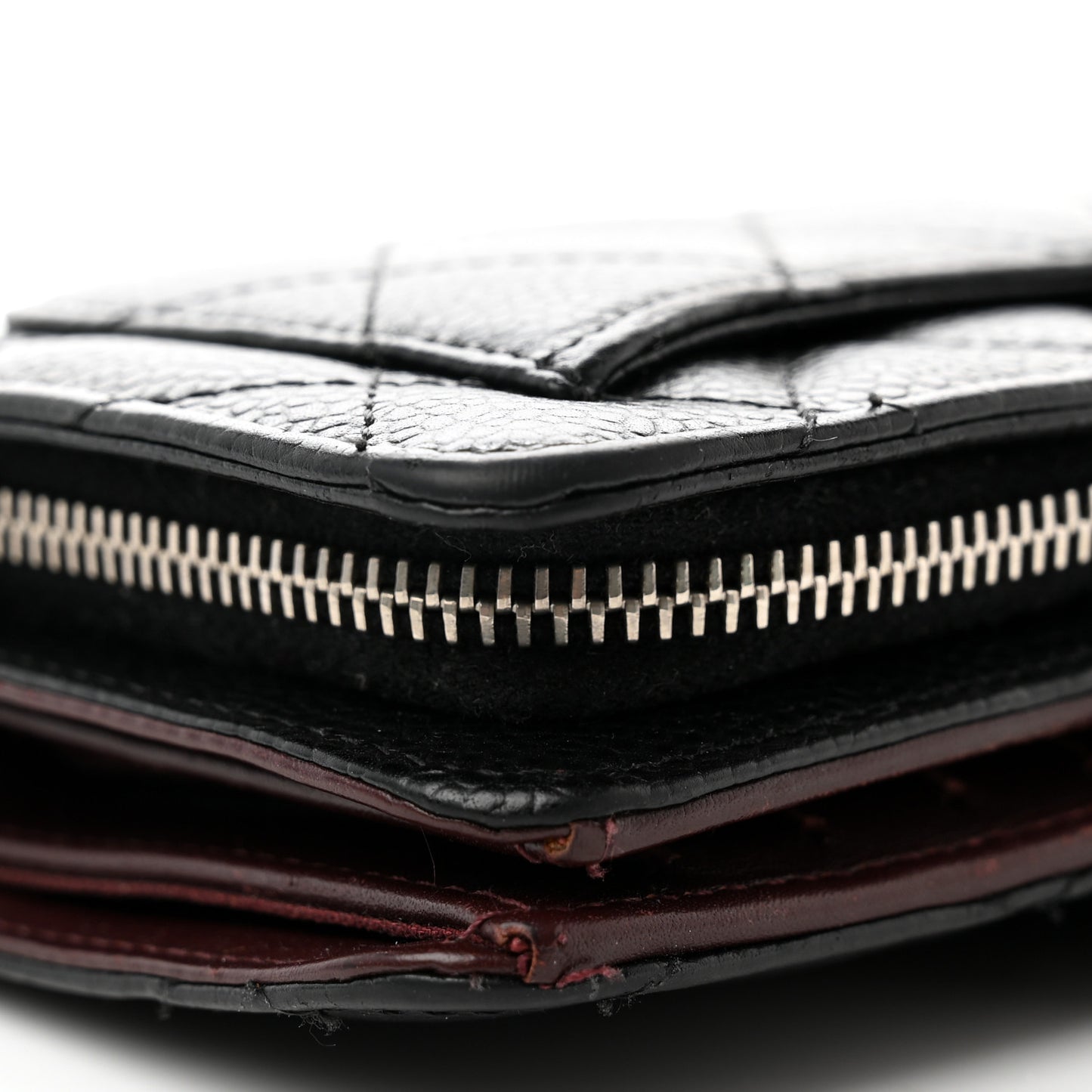 Caviar Quilted CC French Wallet Black