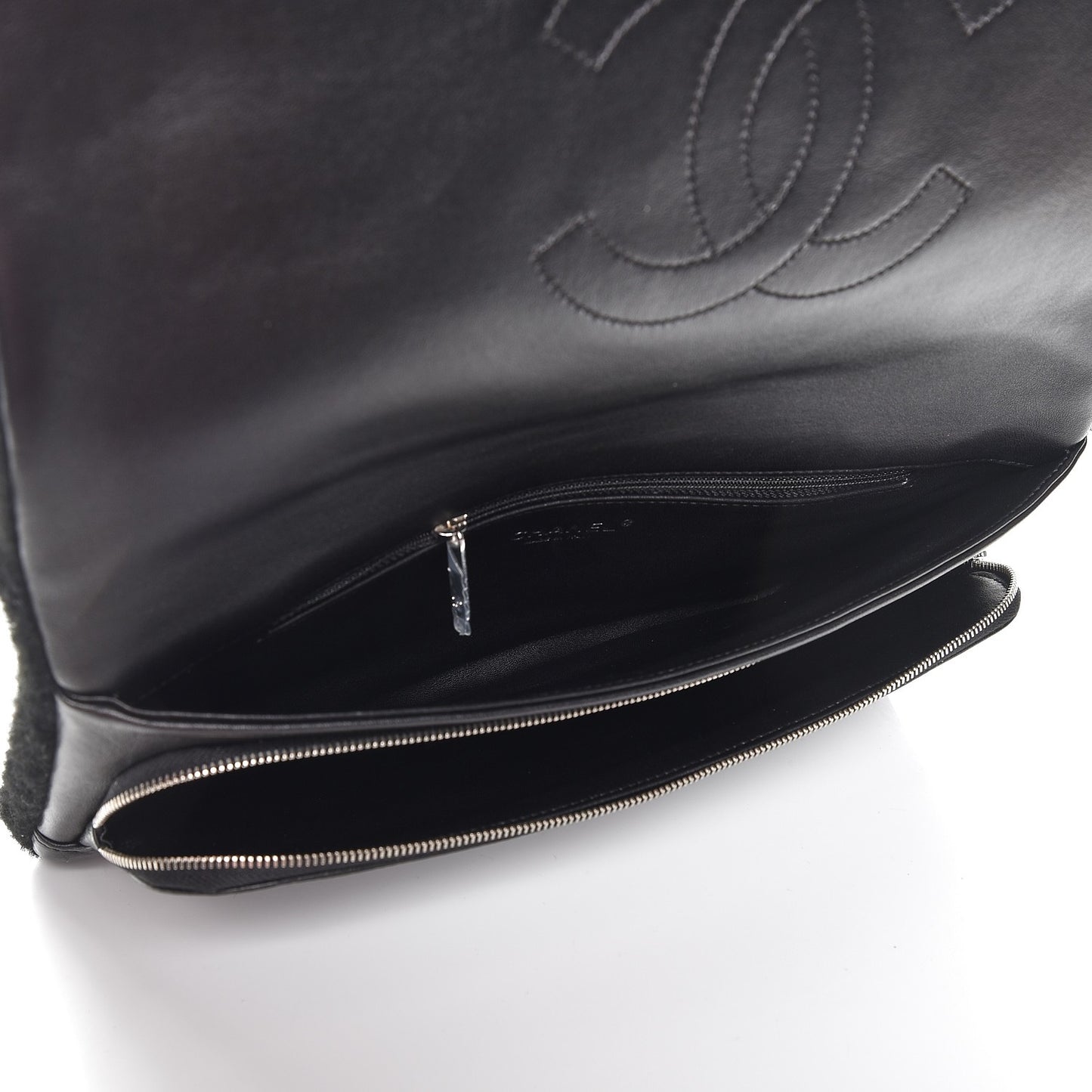 Shearling Lambskin 100% Clutch Black
