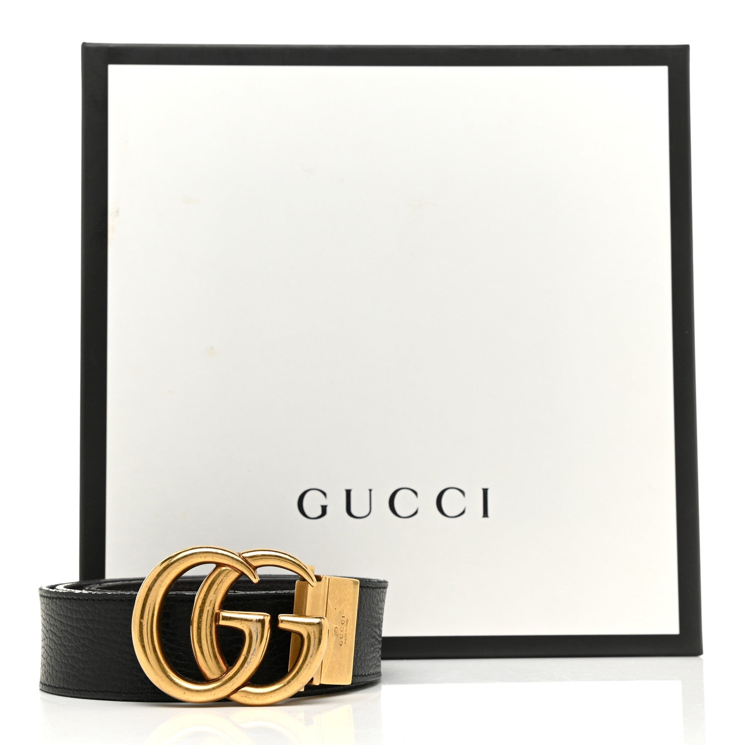 Gucci Calfskin Double G Reversible 37mm Belt 95 38 Black Cocoa 8 of 8