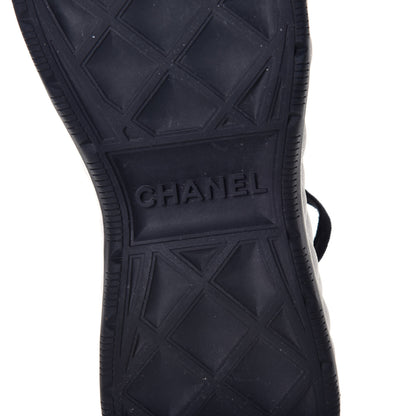 Chanel Velvet Calfskin Mixed Fibers CC Sneakers 37.5 Black 6 of 11