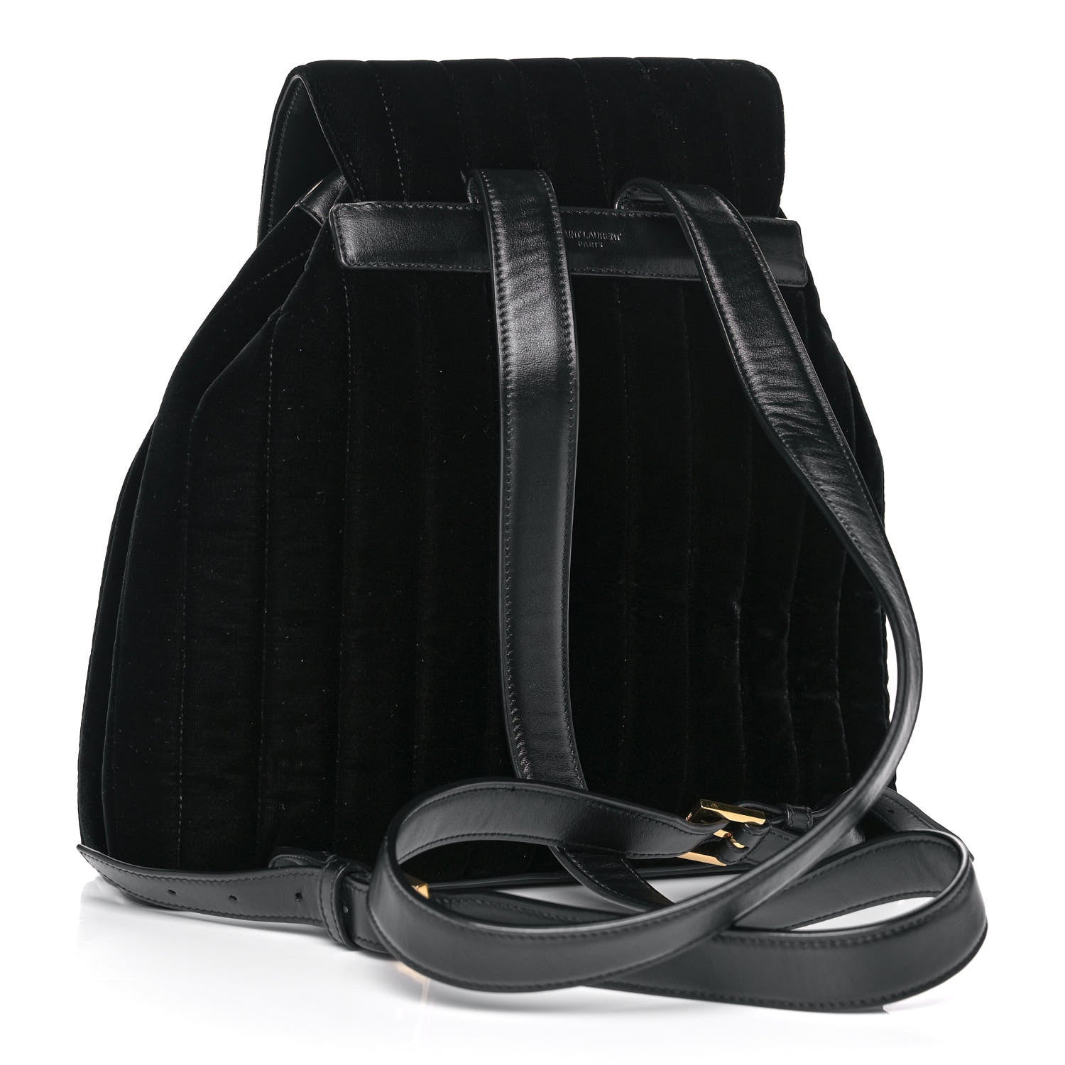 Saint Laurent Velvet Matelasse Vicky Backpack Black 2 of 14