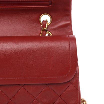 Chanel Lambskin Quilted Medium Double Flap Red 12 of 17
