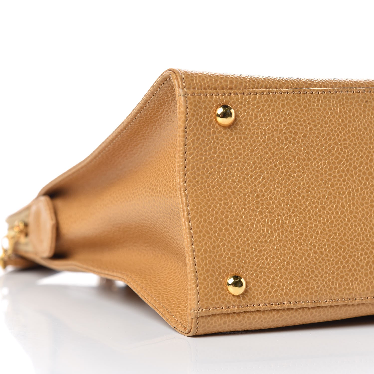 Chanel Caviar Flap Shoulder Bag Beige 10 of 16