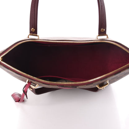 Louis Vuitton Damier Ebene Cuir Taurillon Hyde Park Fuchsia 5 of 10