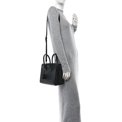 Saint Laurent Grained Calfskin Baby Sac De Jour Black 2 of 13
