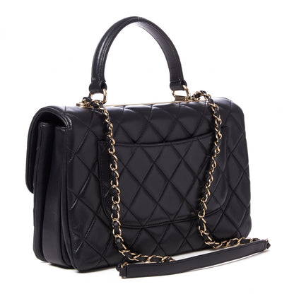 Chanel Lambskin Quilted Medium Trendy CC Flap Dual Handle Bag Black 2 of 10