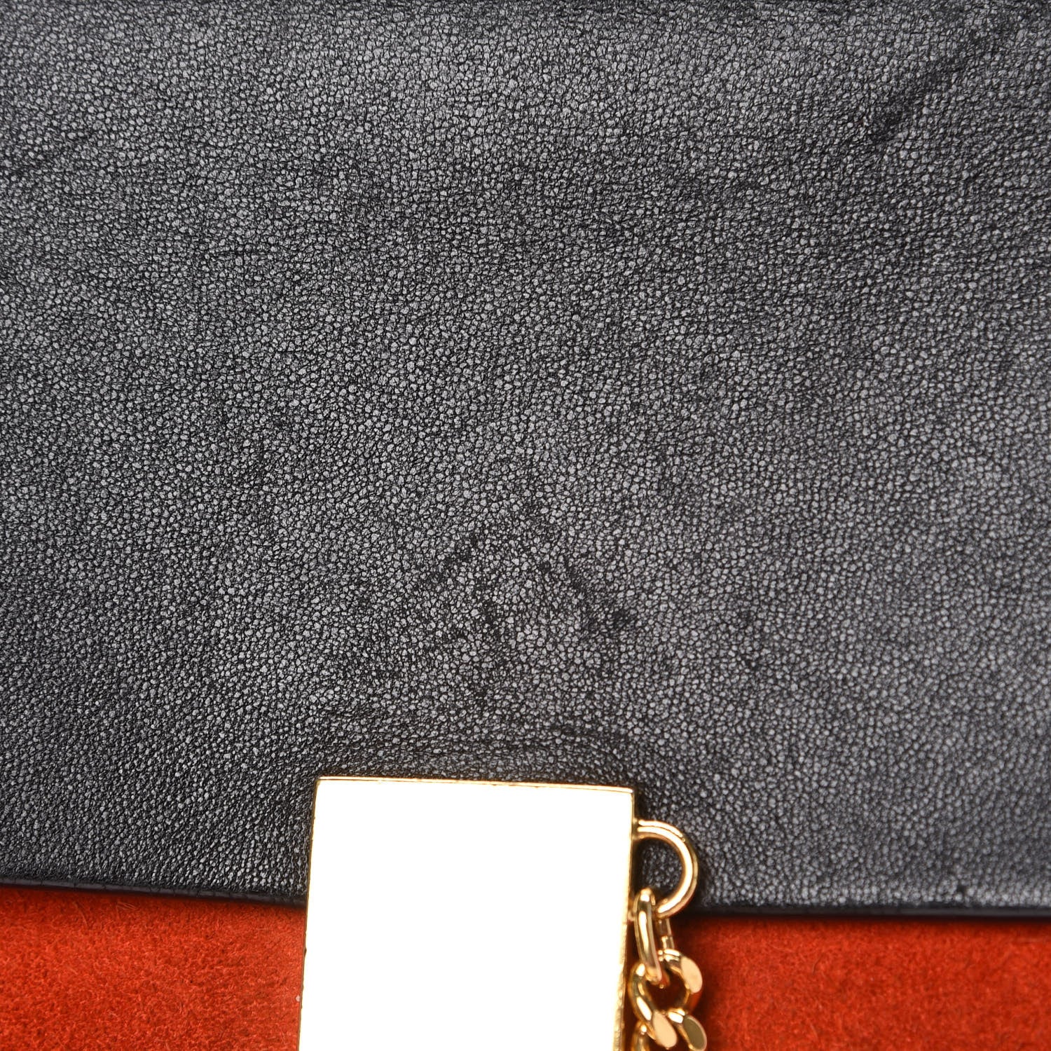 Chloe Suede Smooth Calfskin Drew Shoulder Bag Plaid Red Black 18 of 24