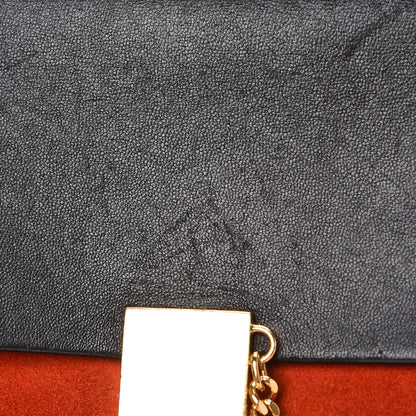 Chloe Suede Smooth Calfskin Drew Shoulder Bag Plaid Red Black 18 of 24