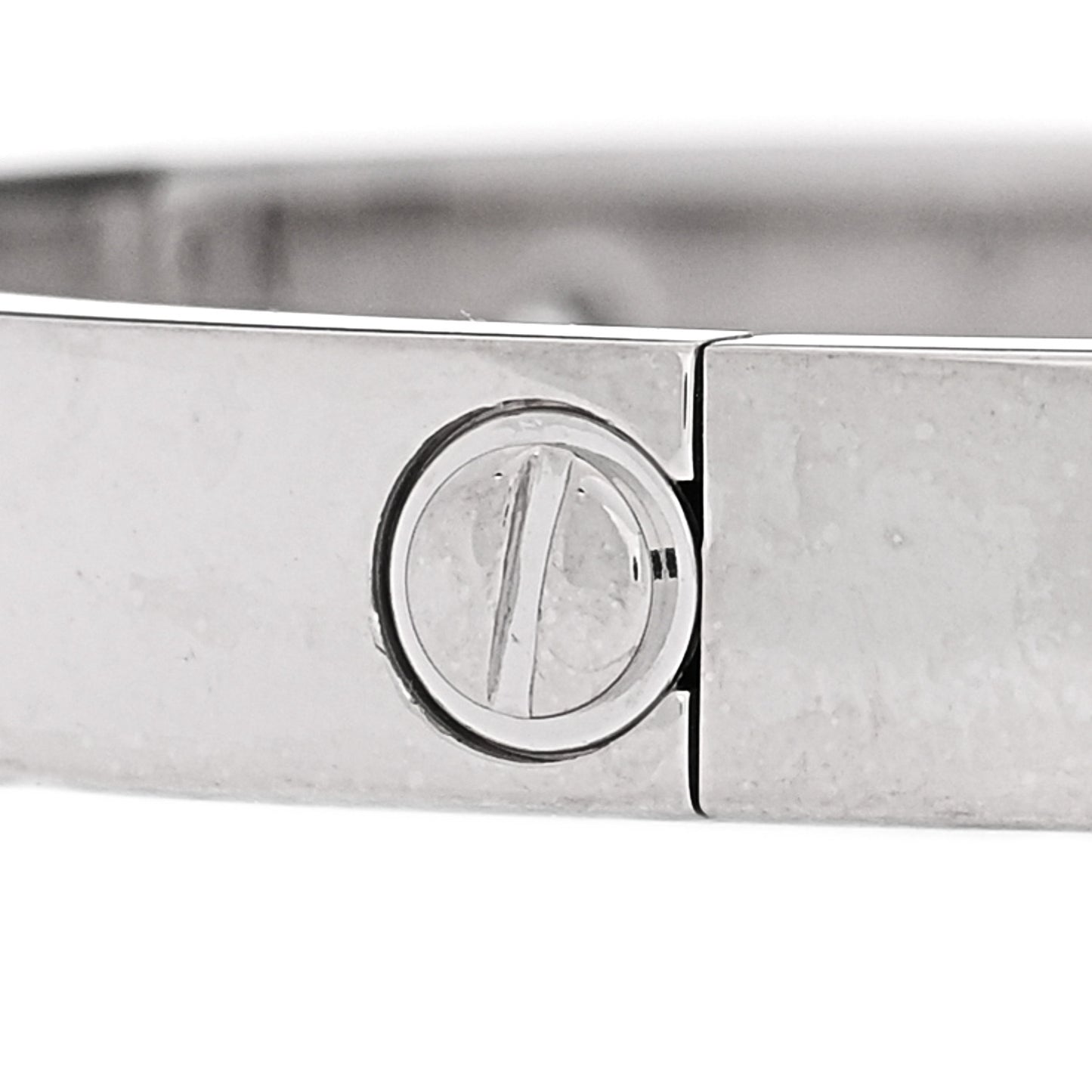 18K White Gold 4 Diamond LOVE Bracelet 17